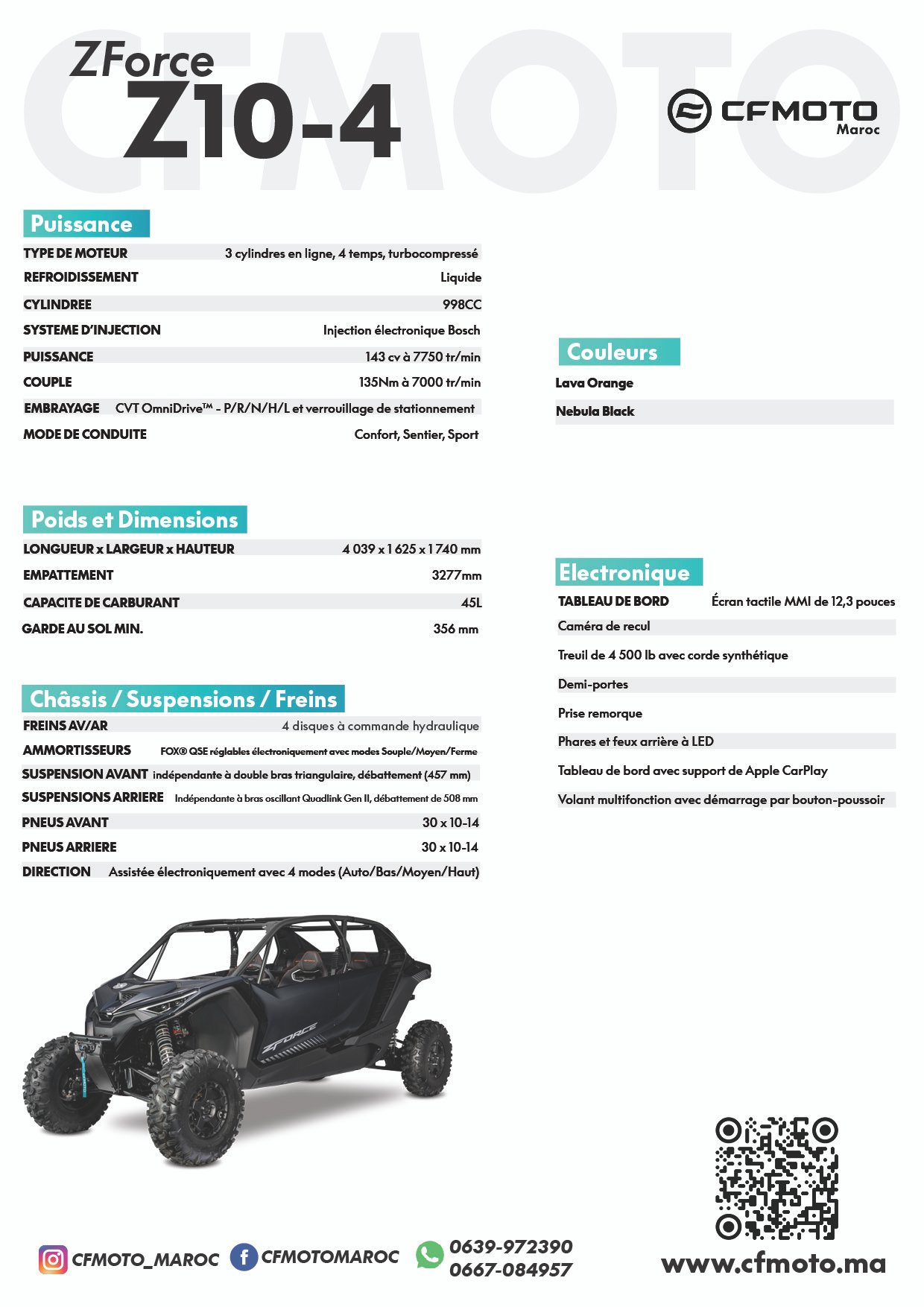 Fiche Technique ZForce Z10-4